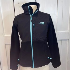 North Face Fleece Black and Mint Jacket